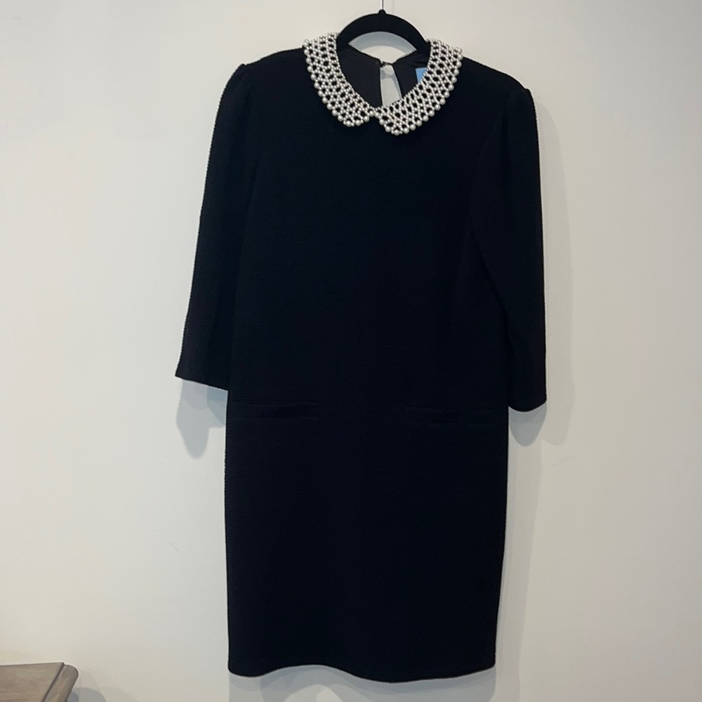CeCe Knit Dress with Pearl Collar